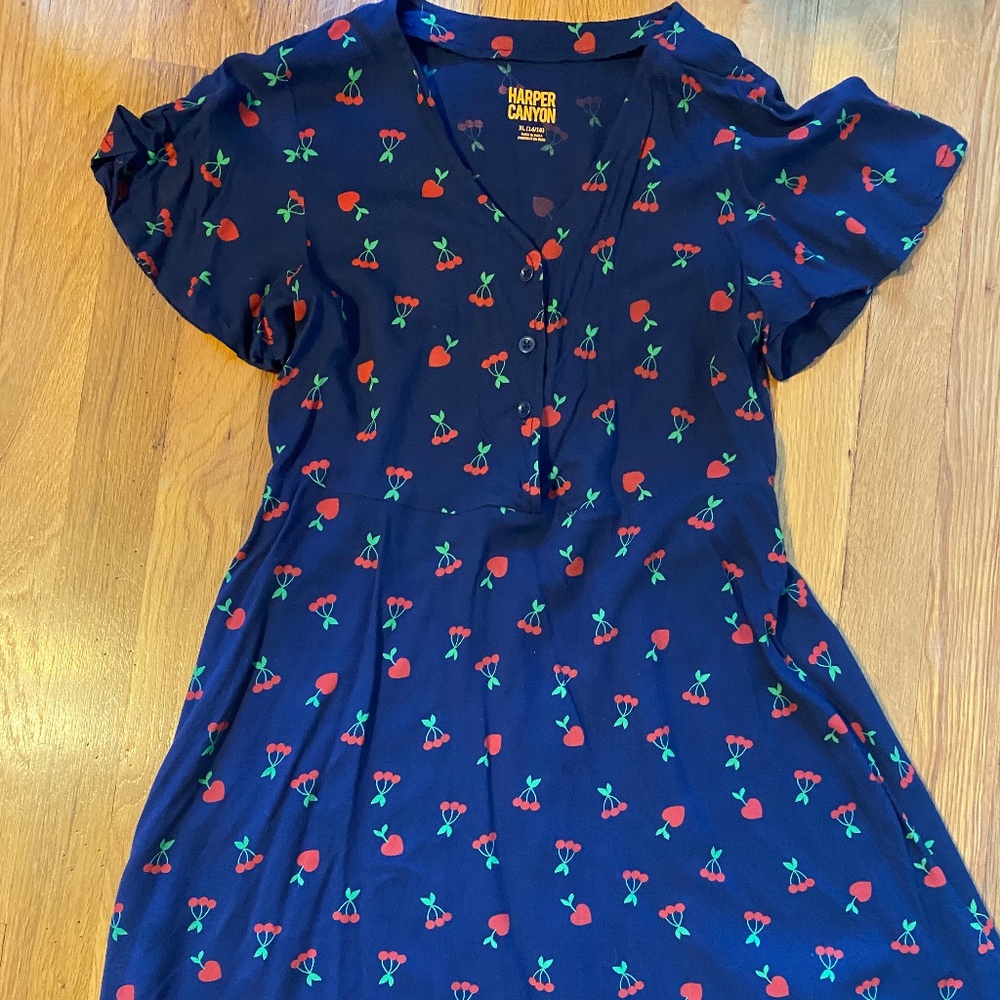 Girls Harper Canyon Cherry+Heart Dress Size 16